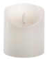 Preview: CASAYA LED Kerze, 3D Rustic FLAME, Ø 9 cm, weiß, Timer, 10609